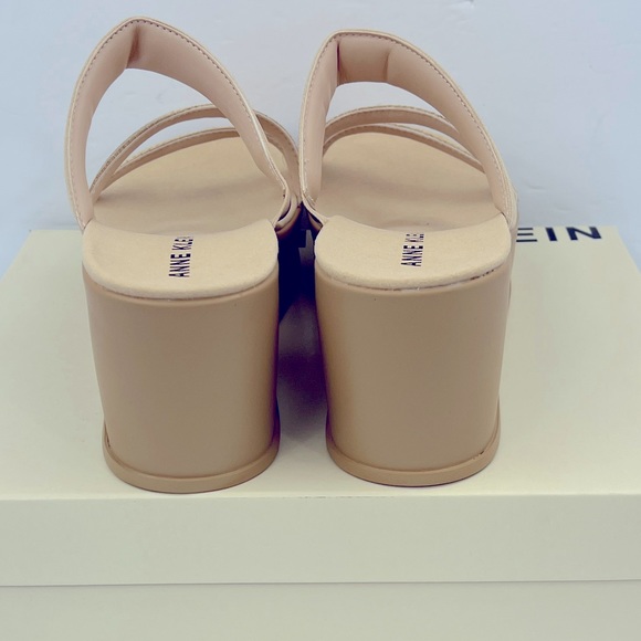 ANNE KLEIN, AKVELMA NATURAL RAFFI SLIP ONS PLATFORM ELASTIC TOP,CUSHION SOLE 9.5 - Picture 4 of 16